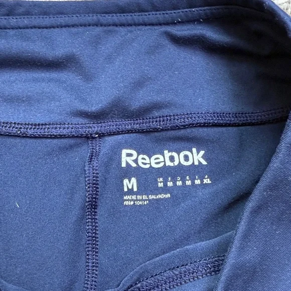 Reebok 7/8 Legging Mid Waist Stripped Blue size medium - Picture 6 of 11